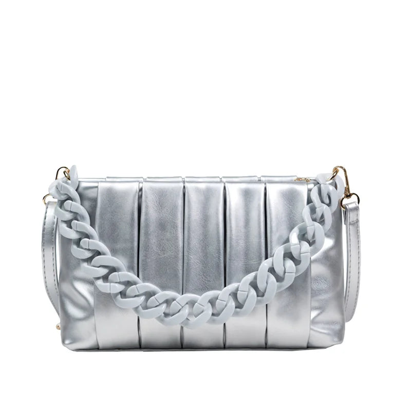 Thick Chain Clutch Bag Woman Shoulder Bag