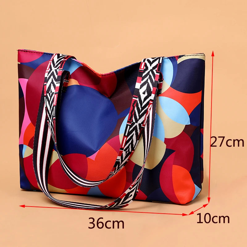Oxford Cloth Tote Bag Shoulder Bags Women Big Shopping Handbag