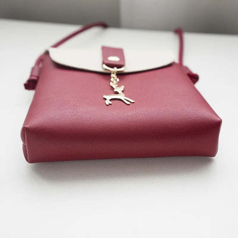 Casual Deer Charm Shoulder Diagonal Bag Mobile Phone Bag