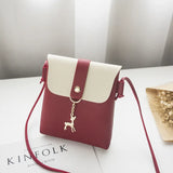 Casual Deer Charm Shoulder Diagonal Bag Mobile Phone Bag