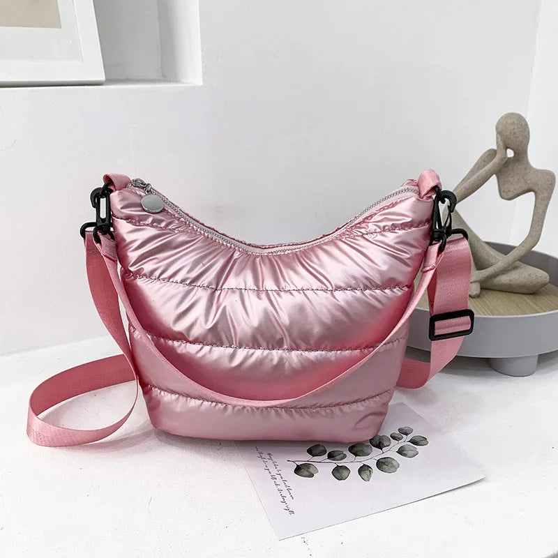 Women Shoulder Bags Nylon Crossbody Small Down Bag Tote