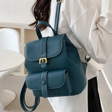 Vintage Leather Backpack Women School Bags Small Real Cow Skin