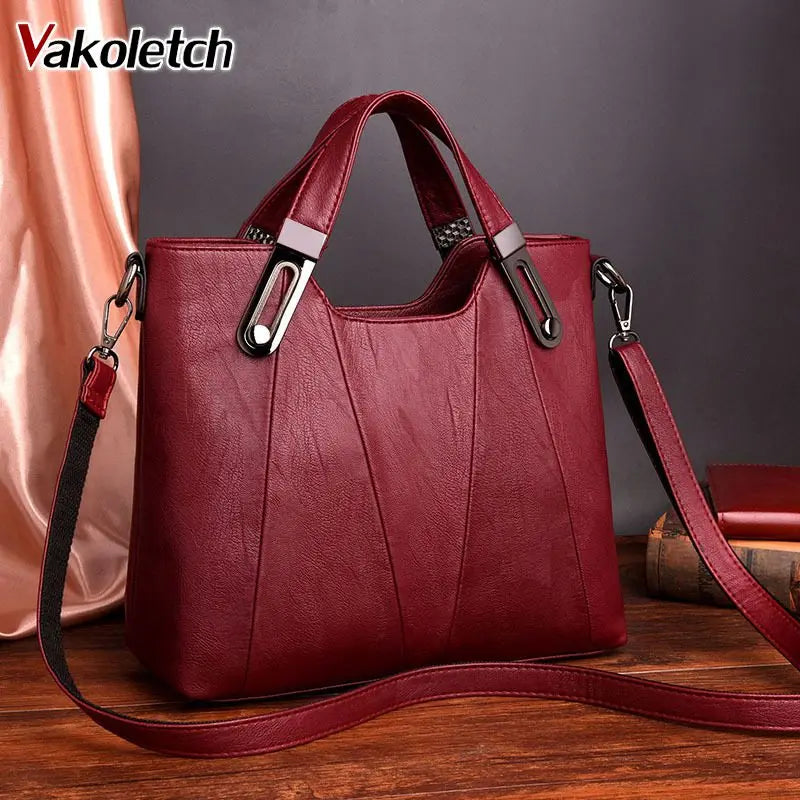 Leather Handbags Women Bags Famous Female Crossbody Bags