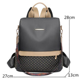 Large Capacity Rivet Oxford Backpack for Women