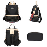 Large Capacity Rivet Oxford Backpack for Women