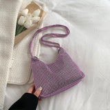 Vintage PU Leather Shoulder Crossbody Square Bag for Women