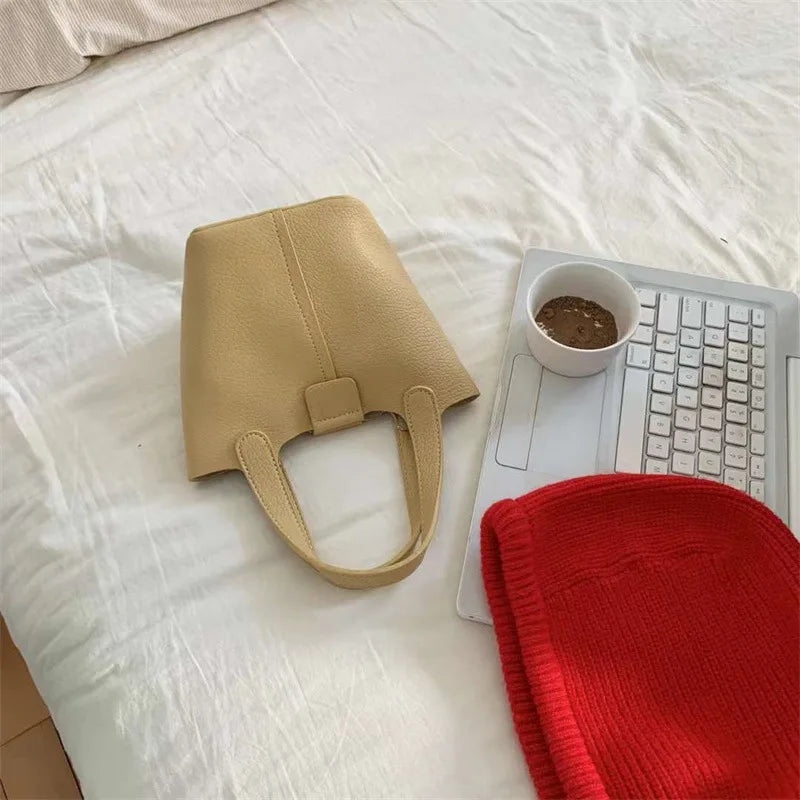 Bucket Tote Bags for Women Classic Soft Shoulder Bags