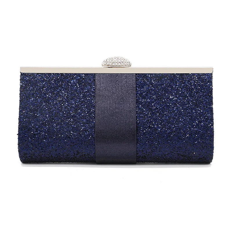 Rhinestone Sequin Dinner Clutch Bag Chain Shoulder Evening Bag
