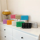 Rivet Chain Crossbody Bag Small Flap Shoulder Purse Handbag