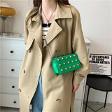 Rivet Chain Crossbody Bag Small Flap Shoulder Purse Handbag