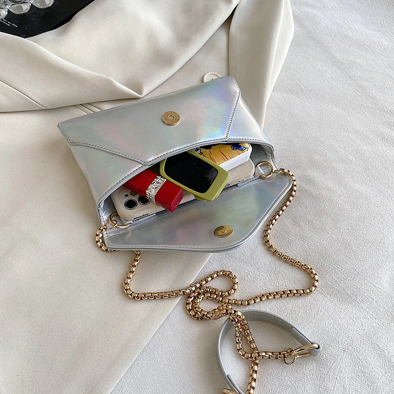 Soild Flap Chain Crossbody Bags For Women Shoulder Bag