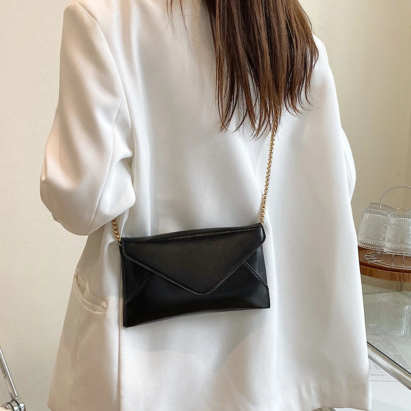 Soild Flap Chain Crossbody Bags For Women Shoulder Bag