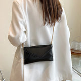 Soild Flap Chain Crossbody Bags For Women Shoulder Bag