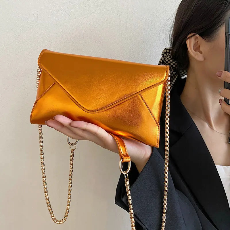 Soild Flap Chain Crossbody Bags For Women Shoulder Bag