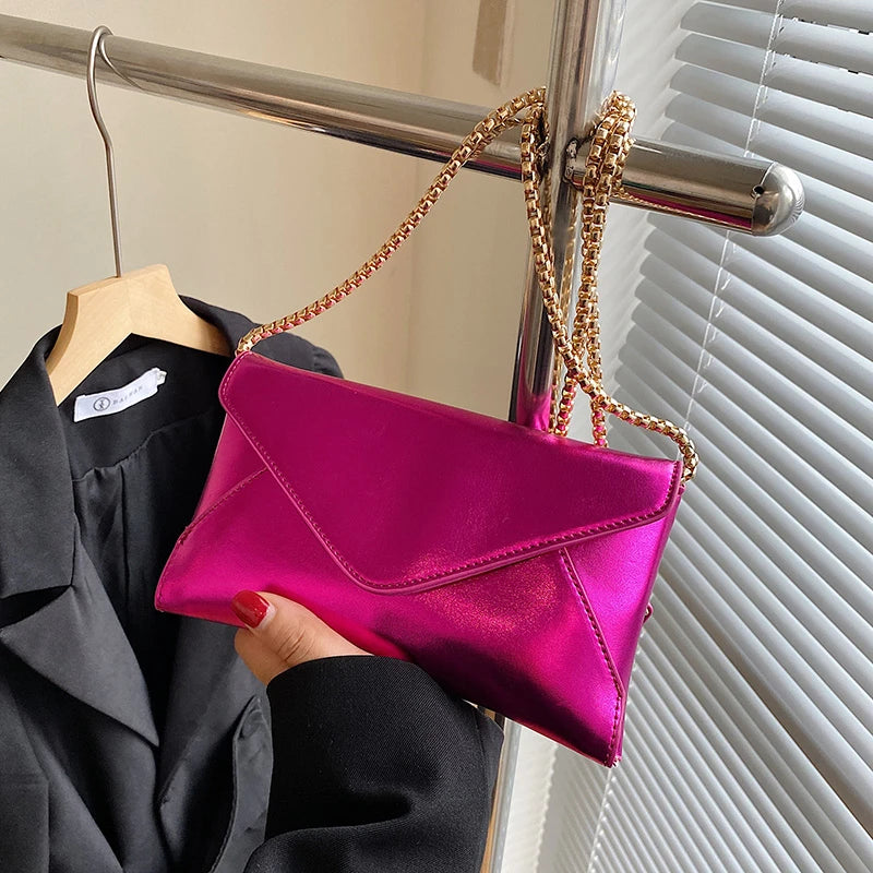 Soild Flap Chain Crossbody Bags For Women Shoulder Bag