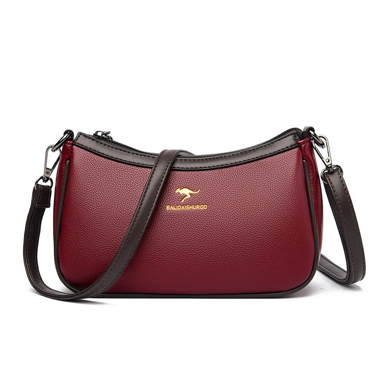 Casual Soft Leather Shoulder Bag for Women