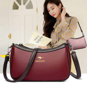 Casual Soft Leather Shoulder Bag for Women