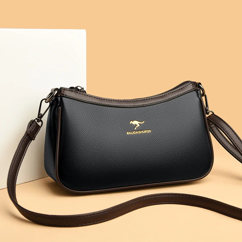 Casual Soft Leather Shoulder Bag for Women