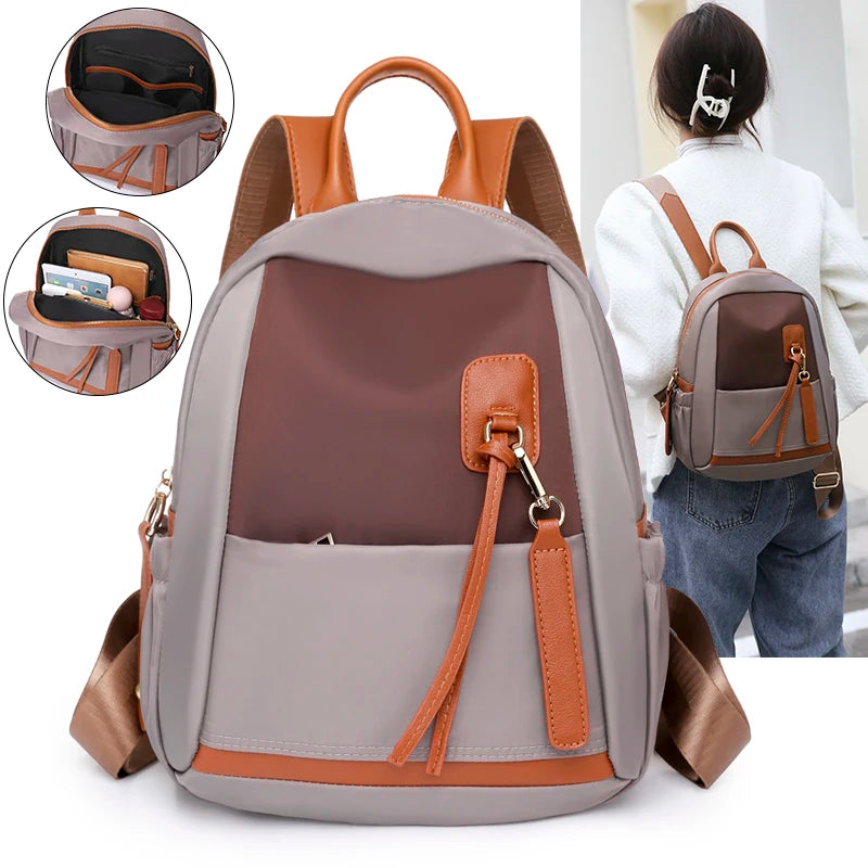 Women Backpack and Purses Summer Girls School Bags High Oxford Student Book Bag