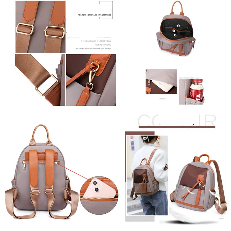 Women Backpack and Purses Summer Girls School Bags High Oxford Student Book Bag