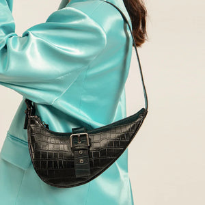 Women Handbag High Summer Patent Leather Armpit Bag Crocodile Pattern