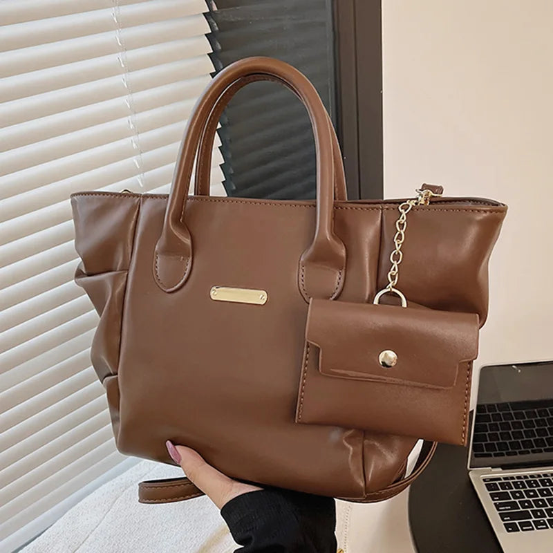 Green Shoulder Bags Messenger Bags Lady Pu Leather Big Totes Bolsas