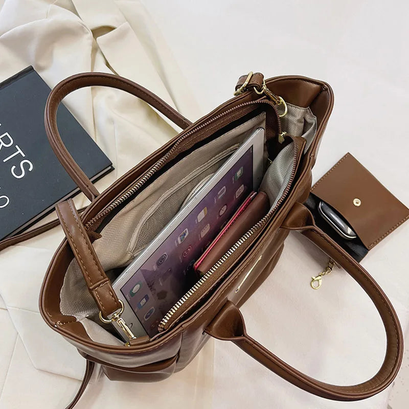 Green Shoulder Bags Messenger Bags Lady Pu Leather Big Totes Bolsas