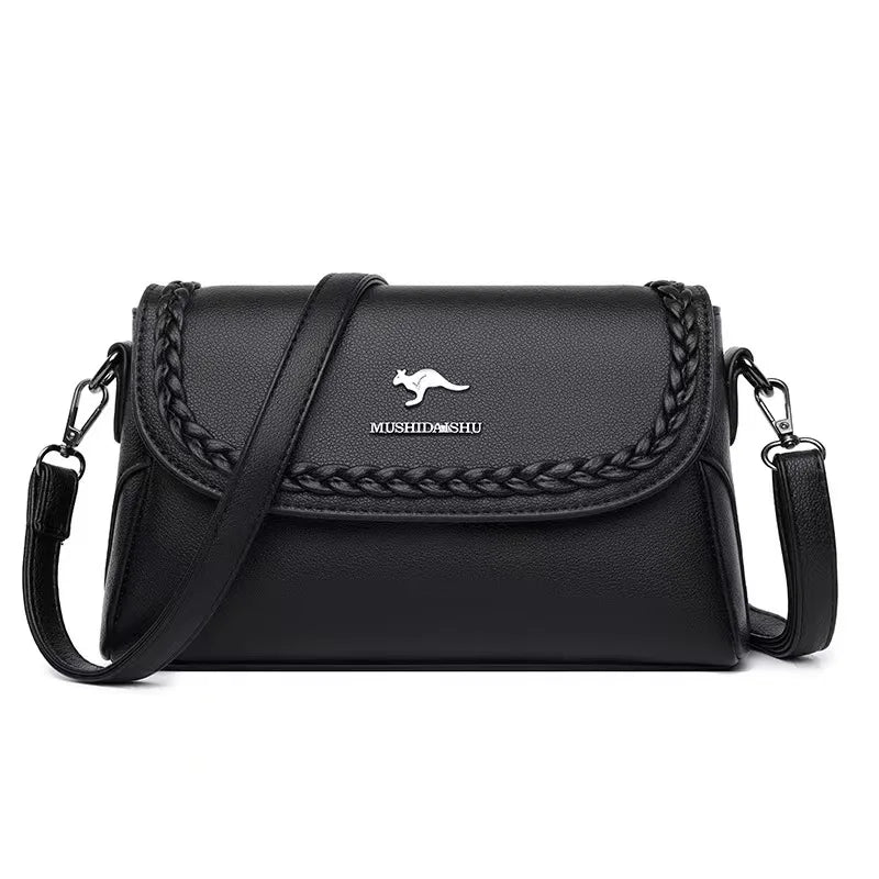 Women Leather Messenger Bag Classic Single Shoulder Bag