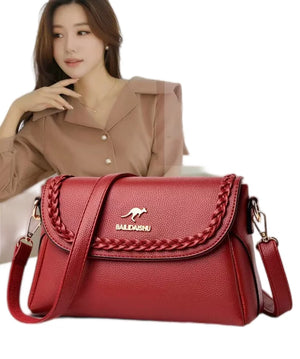 Women Leather Messenger Bag Classic Single Shoulder Bag