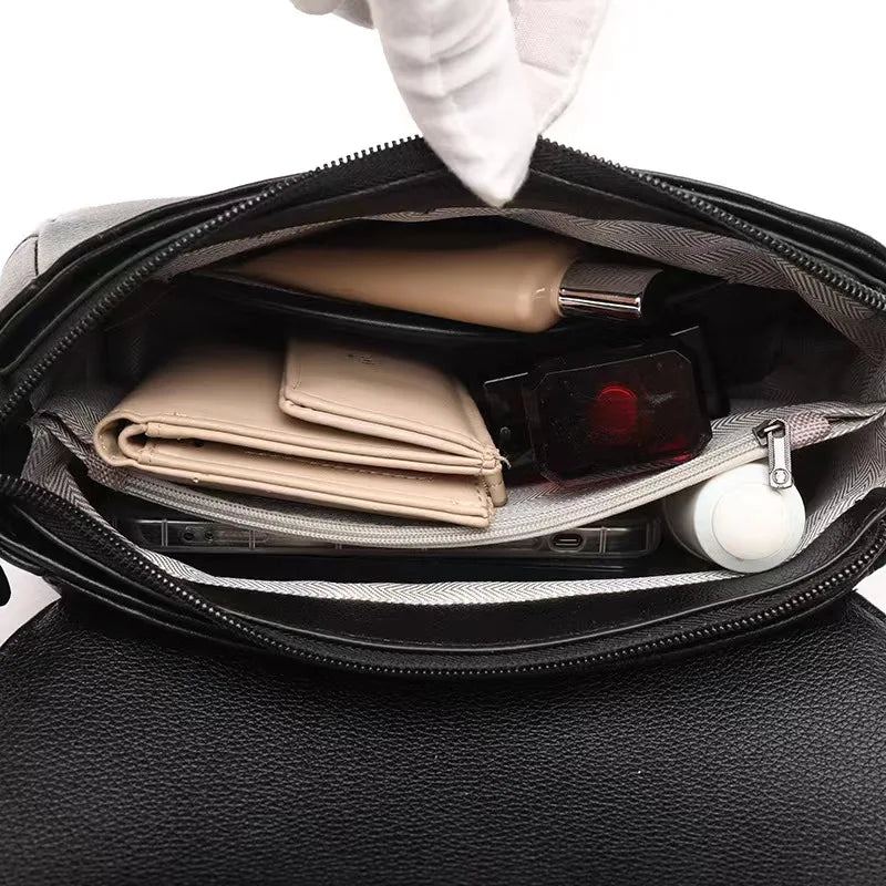 Women Leather Messenger Bag Classic Single Shoulder Bag
