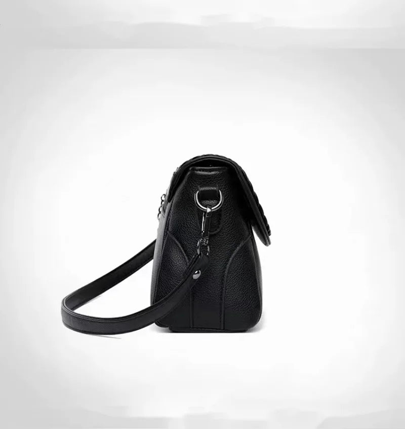 Women Leather Messenger Bag Classic Single Shoulder Bag