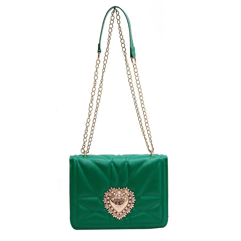 Retro Heart Shoulder Bag Crossbody Bags for Women