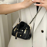 Women's Leather Rivet Crossbody Bag Lady Shoulder Handbag
