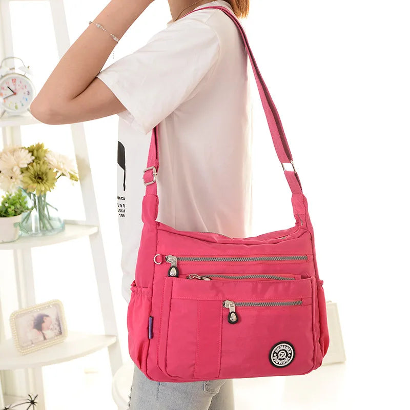 Nylon Crossbody Shoulder Bag for Women Travel Purse