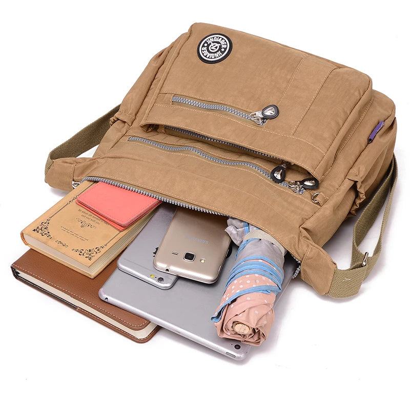 Nylon Crossbody Shoulder Bag for Women Travel Purse