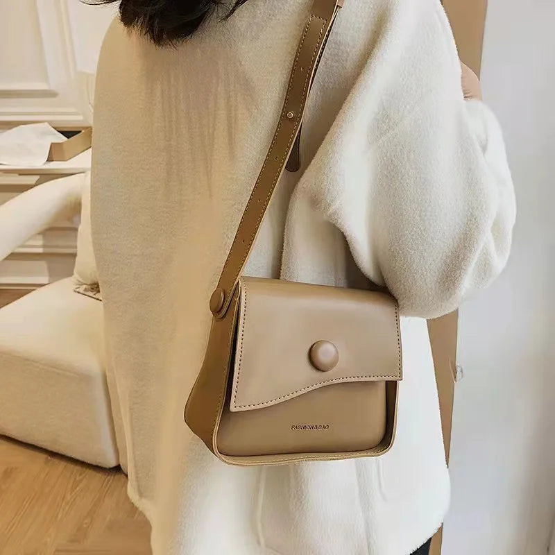 Retro Female Bag Texture Casual Western Shoulder Messenger Small Square Bag