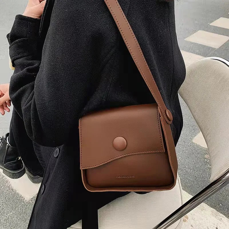 Retro Female Bag Texture Casual Western Shoulder Messenger Small Square Bag