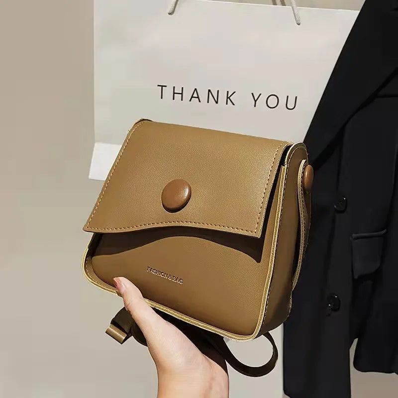 Retro Female Bag Texture Casual Western Shoulder Messenger Small Square Bag
