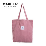 Casual Corduroy Tote Bag Soft Shopping Handbag for Women