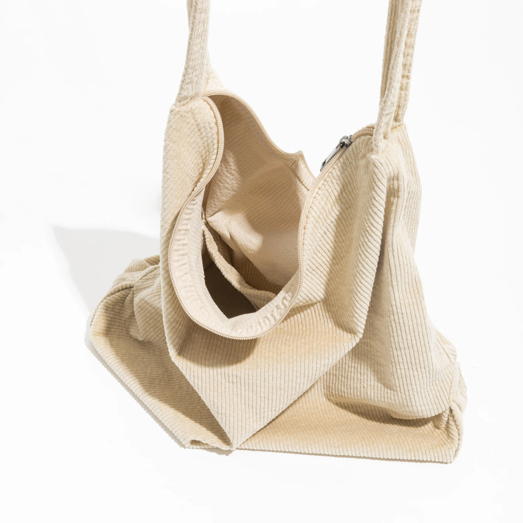 Brown Corduroy Women Shoulder Hobo Bag Lightweight Crossbody Purse