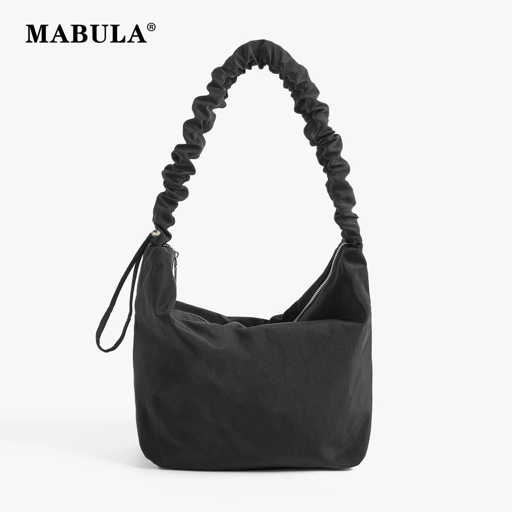 Casual Hobo Crossbody Bag Women Ruched Shoulder Handbag
