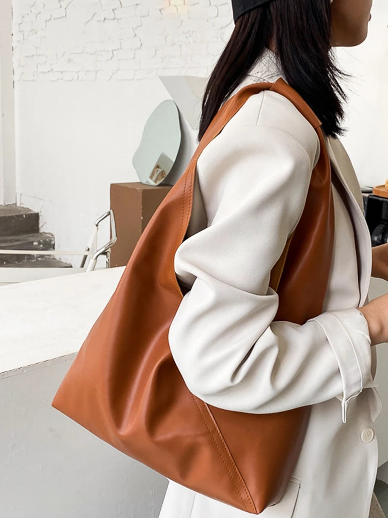 Japanese Style Shoulder Purse for Women Lightweight Top Handle Bag