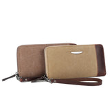 Men's Canvas Long Wallet Multi-Card Business Hand Bag