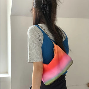 MBTI Women Shoulder Bag Nylon Casual Underarm High Purse