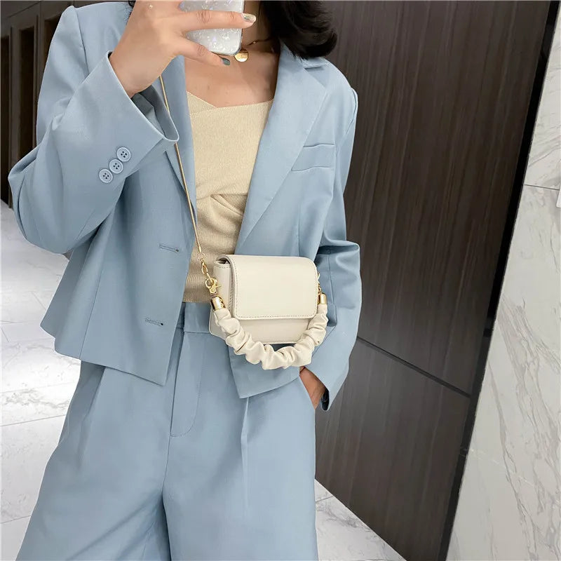 Mini PU Leather Shoulder Bag for Women Chain Hand Bag Female Travel Bags