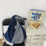 Casual Denim Shoulder Bag Female Large Capacity Crossbody Bags Canvas Handbag