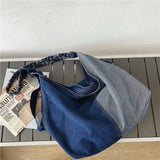 Casual Denim Shoulder Bag Female Large Capacity Crossbody Bags Canvas Handbag