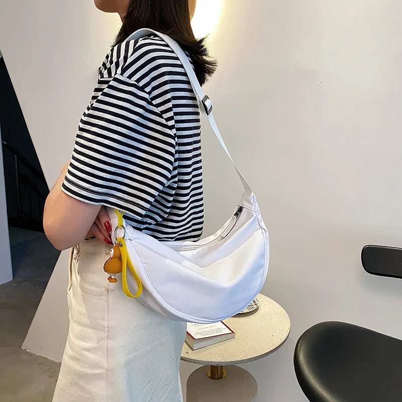 Casual Women Crossbody Bag Nylon Messenger High Capacity Shoulder Handbag