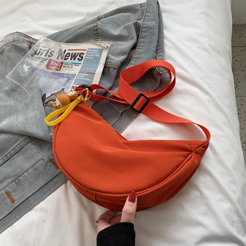 Casual Women Crossbody Bag Nylon Messenger High Capacity Shoulder Handbag