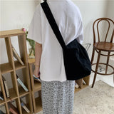 Vintage Canvas Shoulder Handbag Large Capacity Crossbody Bag